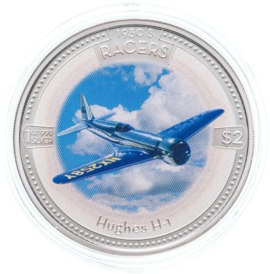 купить Острова Кука 2 доллара (dollars) 2006 "Воздушные гонки 1930-х - Hughes H-1 Racer"