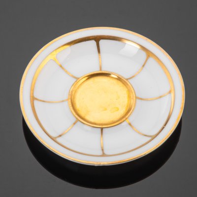 купить Блюдце с лаконичным декором, Hofmann Bros. Porcelain Factory, фарфор, золочение, Бавария, 1900-1936 гг.