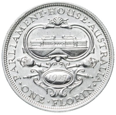 купить Австралия 1 флорин 1927 "Открытие здания парламента в Канберре"