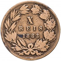 купить Португалия 10 рейс (reis) 1883