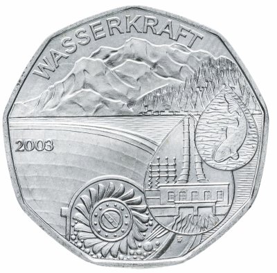купить Австрия 5 евро (euro) 2003 Гидроэлектростанция