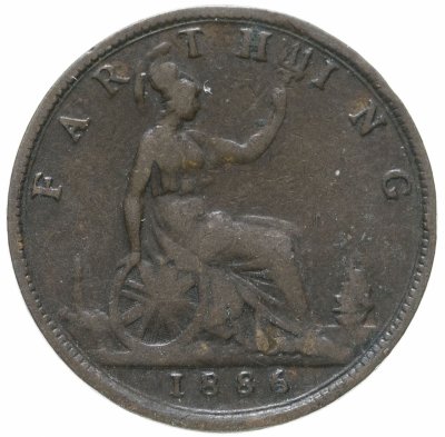 купить Великобритания 1 фартинг (farthing) 1886