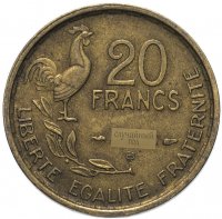 купить Франция 20 франков (francs) 1950-1954