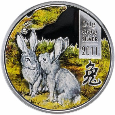 купить Острова Кука 5 долларов (dollars) 2011 Китайский гороскоп - год кролика