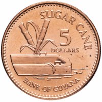 купить Гайана 5 долларов (dollars) 2005