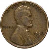 купить США 1 цент (cent) 1938 S