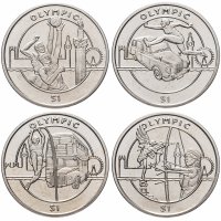 Купить Сьерра-Леоне 1 доллар (dollar) 2012 XXX летние Олимпийские Игры, Лондон 2012 набор 4 монеты