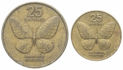 купить Филиппины, набор из 2 монет "Бабочки" 1983-1994
