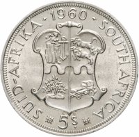 купить ЮАР 5 шиллингов (shillings) 1960 "50 лет Южноафриканскому союзу"