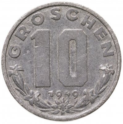 купить Австрия 10 грошей (groschen) 1949
