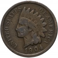 Купить США 1 цент (cent) 1904 Indian Head Cent