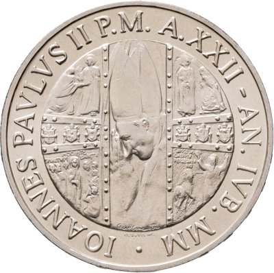 купить Ватикан 1000 лир (lire) 2000 "22-й год правления Иоанна Павла II"