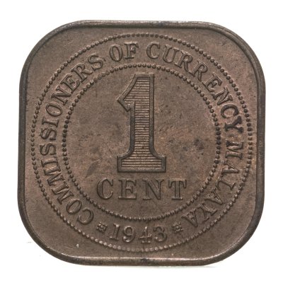 купить Малайя 1 цент (cent) 1943