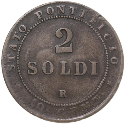 купить Папская область 2 сольдо (soldi) 1867