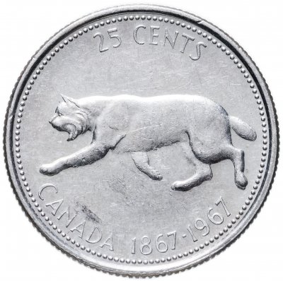 купить Канада 25 центов (квотер, cents) 1967 "100 лет Конфедерации Канада"