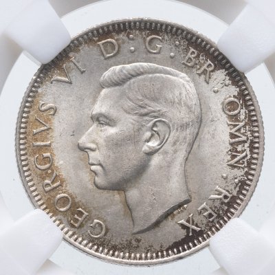 купить Великобритания 1 шиллинг (shilling) 1941 Английский шиллинг - лев, стоящий на короне, в слабе ННР MS65