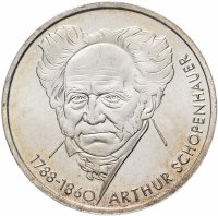 Купить Германия 10 марок 1988 "200 лет со дня рождения Артура Шопенгауэра"