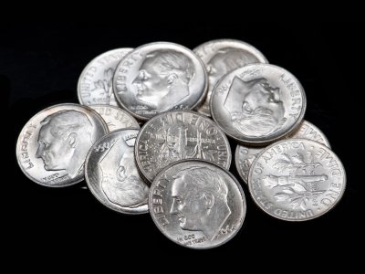купить США 10 центов (дайм, one dime) 1964 Silver Roosevelt Dime (Рузвельт)