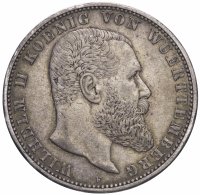 купить Германия 5 марок 1907 "Вюртемберг. Вильгельм II" (F)