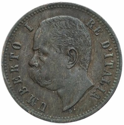 купить Италия 2 чентезимо (centesimi) 1895-1900 Умберто I, случайный год