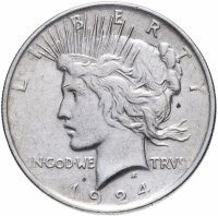 Купить США 1 доллар (dollar) 1924 Peace Dollar (мирный доллар)