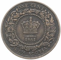 Купить Канада, провинция Новая Шотландия 1 цент (cent) 1861