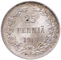 купить 25 пенни (pennia) 1916 S
