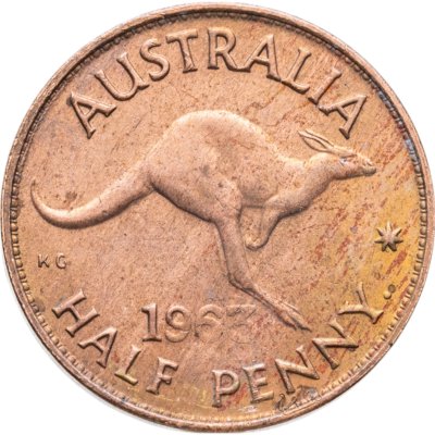 купить Австралия 1/2 пенни (penny) 1963
