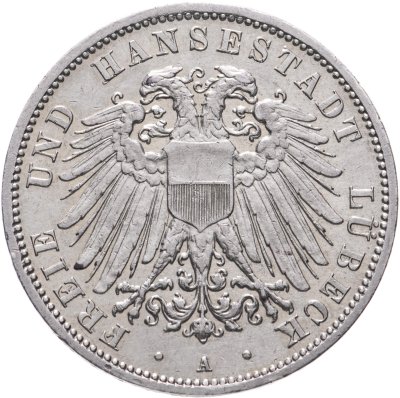 купить Германская Империя, Любек 3 марки 1911