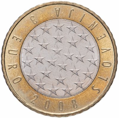 купить Словения 3 euro (евро) 2008 председательство Словении в Совете ЕС