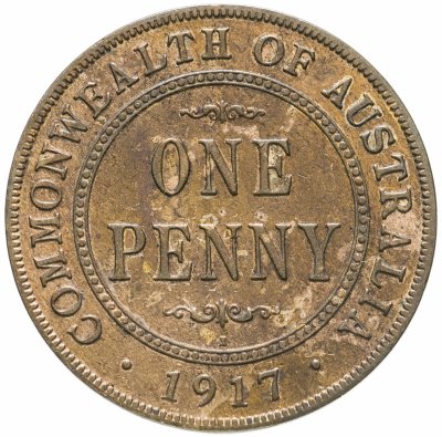 купить Австралия 1 пенни (penny) 1917