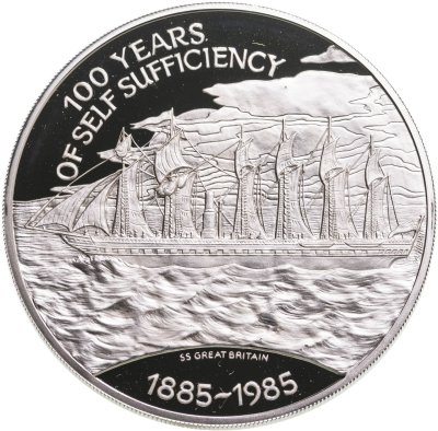 купить Фолклендские острова 25 фунтов 1985 "100 лет самодостаточности"