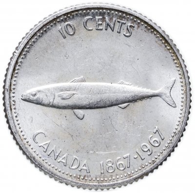 купить Канада 10 центов (cents) 1967 "100 лет Конфедерации"