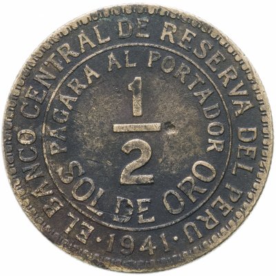купить Перу 1/2 соля (sol) 1941