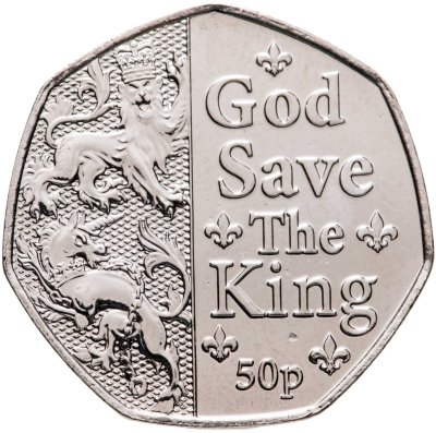 купить Остров Мэн 50 пенсов 2023 God Save The King