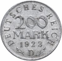 Купить Германия 200 марок 1923 D