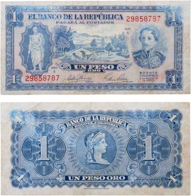 купить Колумбия 1 песо 1953