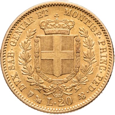 купить Сардиния 20 лир 1852 Виктор Эммануил II