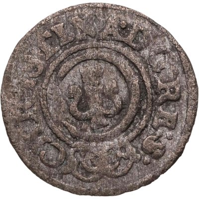 купить Шведская Ливония 1 солид 1634-1654 королева Кристина (Шведская оккупация Риги)