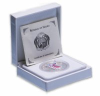 купить Науру 10 долларов 2008 "Дед Мороз" монета-трансформер