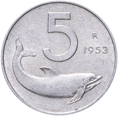 купить Италия 5 лир 1953