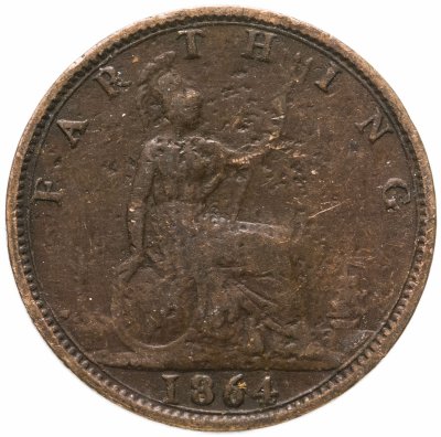 купить Великобритания 1 фартинг (farthing) 1864