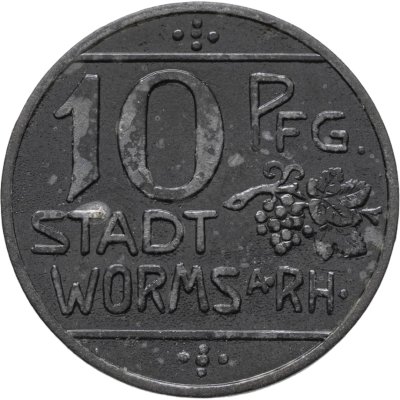 купить Германия, город Вормс, нотгельд 10 пфеннигов 1918