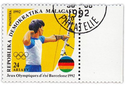 купить Мадагаскар (Малагасийская Республика) почтовая марка 24 ариари 1992