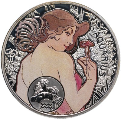 купить Остров Ниуэ 1 доллар 2011 "Знаки зодиака - Водолей"