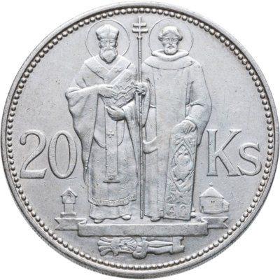 купить Словакия 20 крон 1941 "Кирилл и Мефодий"