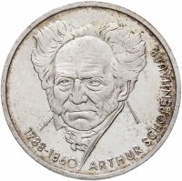 Купить Германия 10 марок 1988 "200 лет со дня рождения Артура Шопенгауэра"