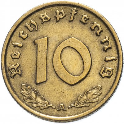 купить Германия (Третий Рейх) 10 рейхспфеннигов 1939"А"