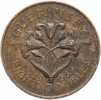 Купить Остров Гернси 8 дублей (doubles) 1956-1966, случайная дата