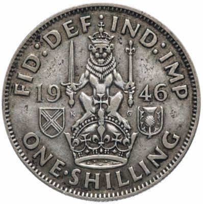 купить Великобритания 1 шиллинг (shilling) 1946 Шотландский шиллинг - лев, сидящий на короне